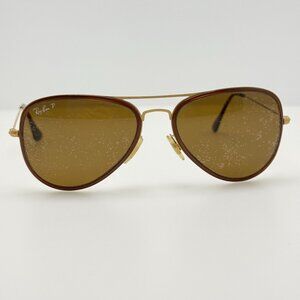 Ray Ban Sunglasses RB 3513-M 149/83 Aviator Flat Metal Polarized 56-17